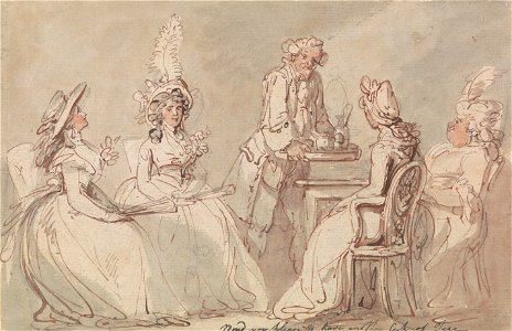 Thomas Rowlandson - Ladies at Tea - Google Art Project. Free illustration for personal and commercial use.