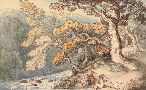 Thomas Rowlandson - Bathers in a Landscape - Google Art Project