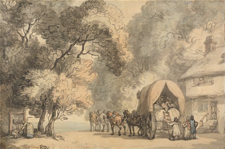 Thomas Rowlandson - A Carrier's Waggon - Google Art Project