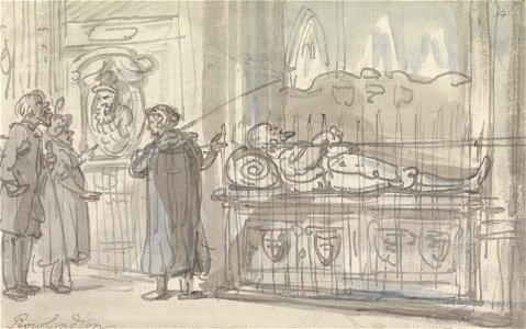 Thomas Rowlandson - A Tour in a Cathedral - Google Art Project. Free illustration for personal and commercial use.