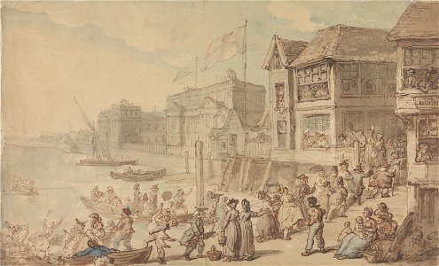 Thomas Rowlandson - Greenwich - Google Art Project. Free illustration for personal and commercial use.