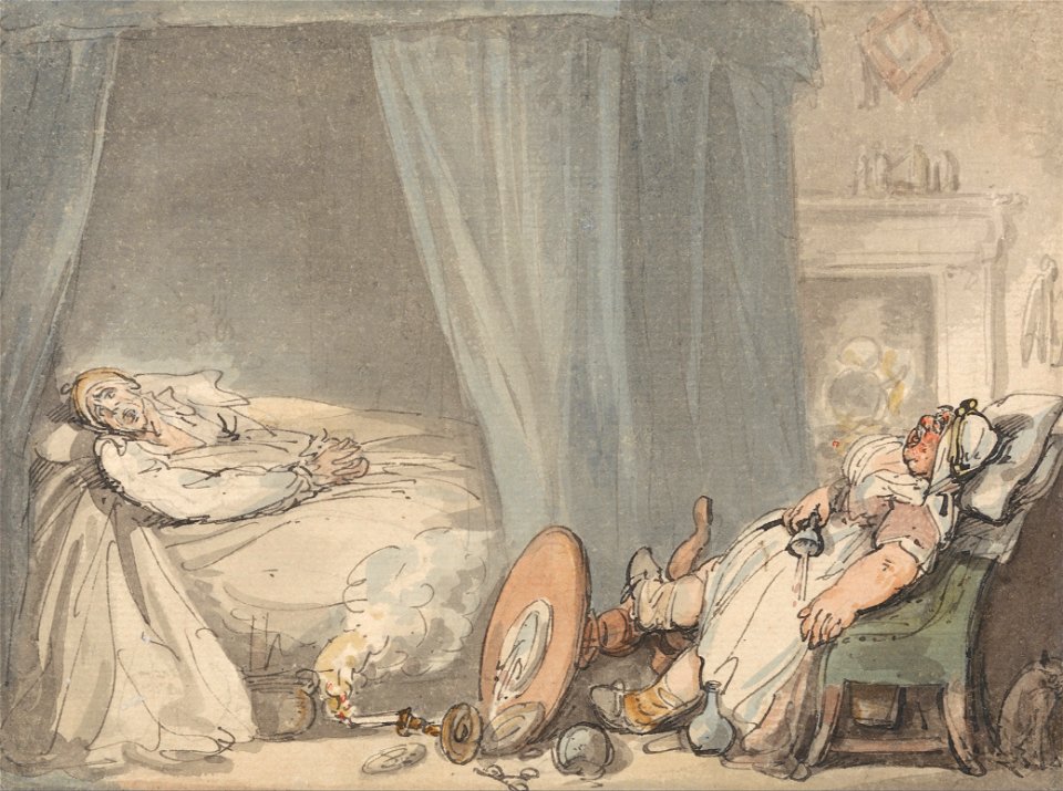 Thomas Rowlandson - The Drunken Nurse - Google Art Project