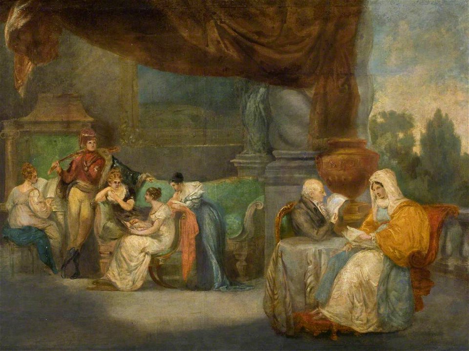 Thomas Romney Robinson (1756-1810) - A Conversation Piece, with Robert, 1st Marquess of Londonderry, His Second Wife, Lady Frances Pratt, - 1219961 - National Trust