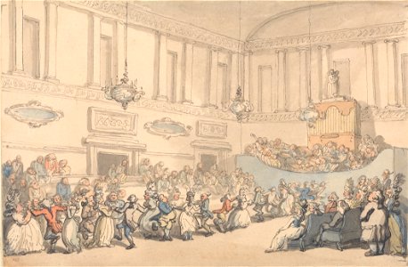 Thomas Rowlandson - Comforts of Bath- The Ball - Google Art Project