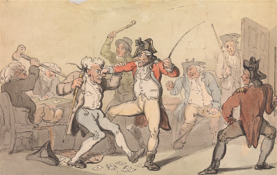 Thomas Rowlandson - A Black Leg Detected Secreting Cards - Google Art Project