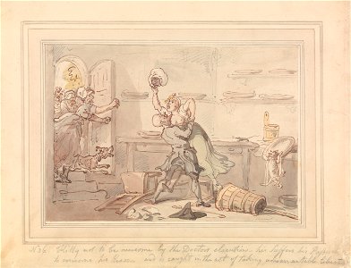 Thomas Rowlandson - Kitty Overcome - Google Art Project. Free illustration for personal and commercial use.