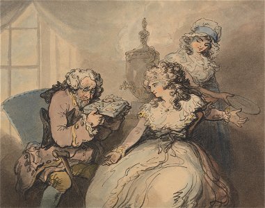 Thomas Rowlandson - A Pawnbroker with His Client - Google Art Project