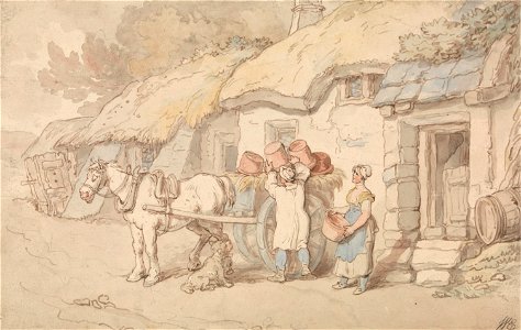 Thomas Rowlandson - A Potter Going Out - Google Art Project. Free illustration for personal and commercial use.