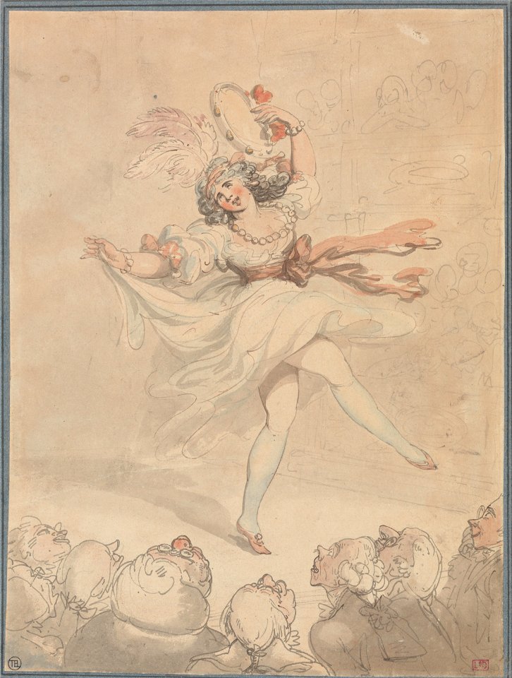 Thomas Rowlandson - Female Dancer with a Tambourine - Google Art Project