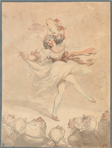 Thomas Rowlandson - Female Dancer with a Tambourine - Google Art Project. Free illustration for personal and commercial use.