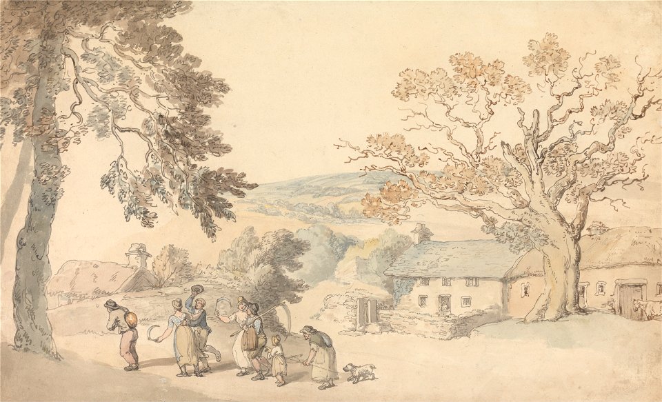Thomas Rowlandson - Harvesters Setting Out - Google Art Project