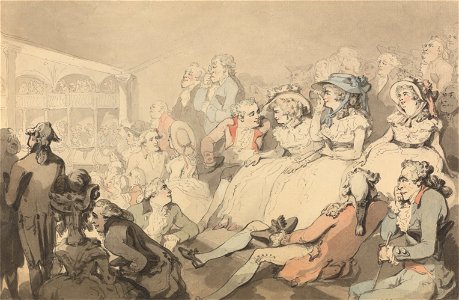 Thomas Rowlandson - An Audience Watching a Play at Drury Lane Theatre - Google Art Project. Free illustration for personal and commercial use.