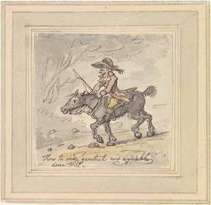 Thomas Rowlandson - How to Ride Genteel and Agreeably Downhill - Google Art Project
