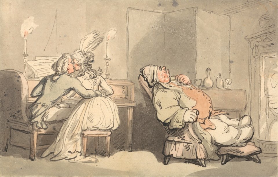 Thomas Rowlandson - Comforts of Bath- The Music Master - Google Art Project