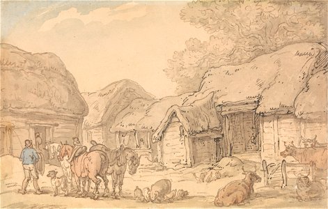 Thomas Rowlandson - The Farmyard - Google Art Project. Free illustration for personal and commercial use.