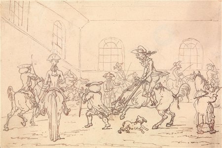 Thomas Rowlandson - The Riding School - Google Art Project
