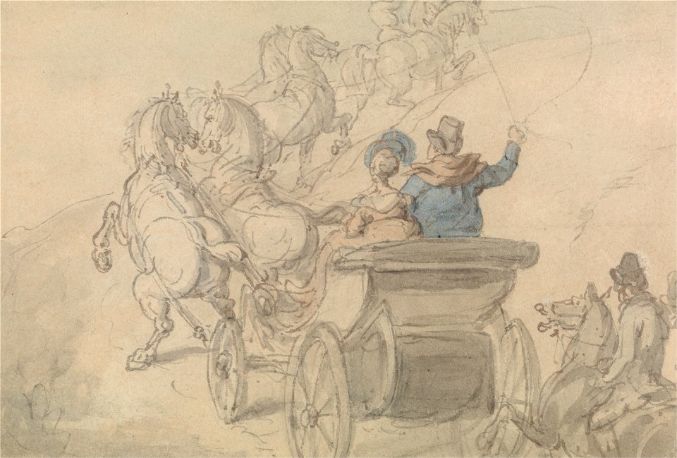 Thomas Rowlandson - A Phaeton and Six - Google Art Project