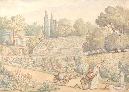 Thomas Rowlandson - The Gardener's Offering - Google Art Project
