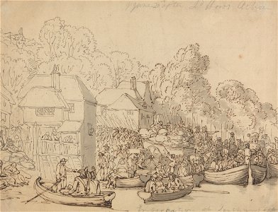 Thomas Rowlandson - Embarkation at Southampton, June 20th 1794 (Version A) - Google Art Project. Free illustration for personal and commercial use.