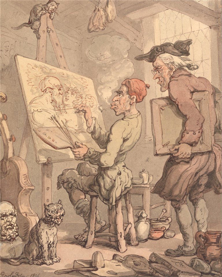 Thomas Rowlandson - An Artist's Studio - Google Art Project