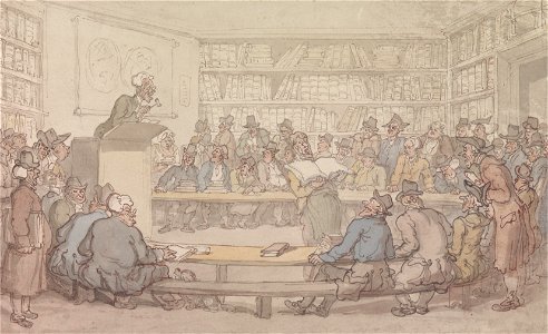 Thomas Rowlandson - A Book Auction - Google Art Project