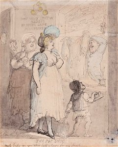 Thomas Rowlandson - The Pop Shop - 1807 - Rowlandson-98607. Free illustration for personal and commercial use.