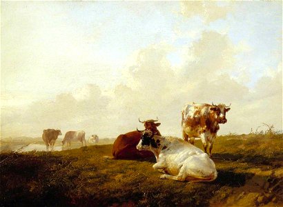 Thomas Sidney Cooper (1803-1902) - Landscape and Cattle - N01800 - National Gallery