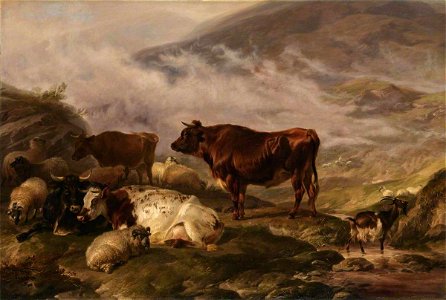 Thomas Sidney Cooper (1803-1902) - Among the Cumberland Mountains - Mist Clearing Off - N00436 - National Gallery
