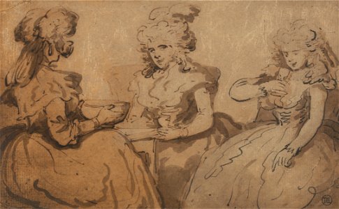 Thomas Rowlandson - Women Drinking Punch - Google Art Project. Free illustration for personal and commercial use.