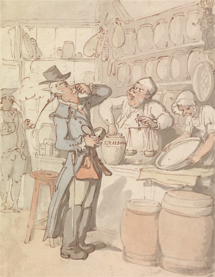 Thomas Rowlandson - A Man Buying Snuff - Google Art Project