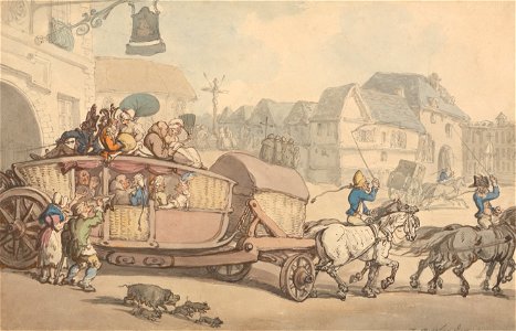 Thomas Rowlandson - The Paris Diligence - Google Art Project