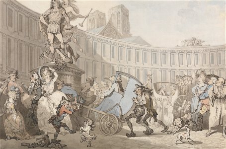Thomas Rowlandson - Place des Victoires, Paris - Google Art Project
