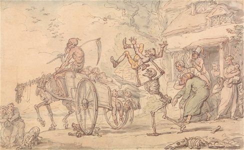 Thomas Rowlandson - Time and Death and Goody Barton - Google Art Project. Free illustration for personal and commercial use.