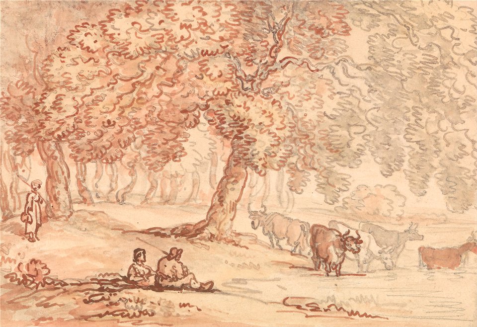 Thomas Rowlandson - Richmond Park - Google Art Project