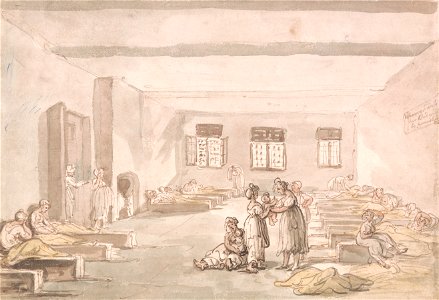 Thomas Rowlandson - Bridewell, The Pass Room, House of Correction - Google Art Project