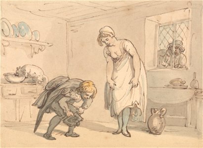 Thomas Rowlandson - New Shoes - Google Art Project