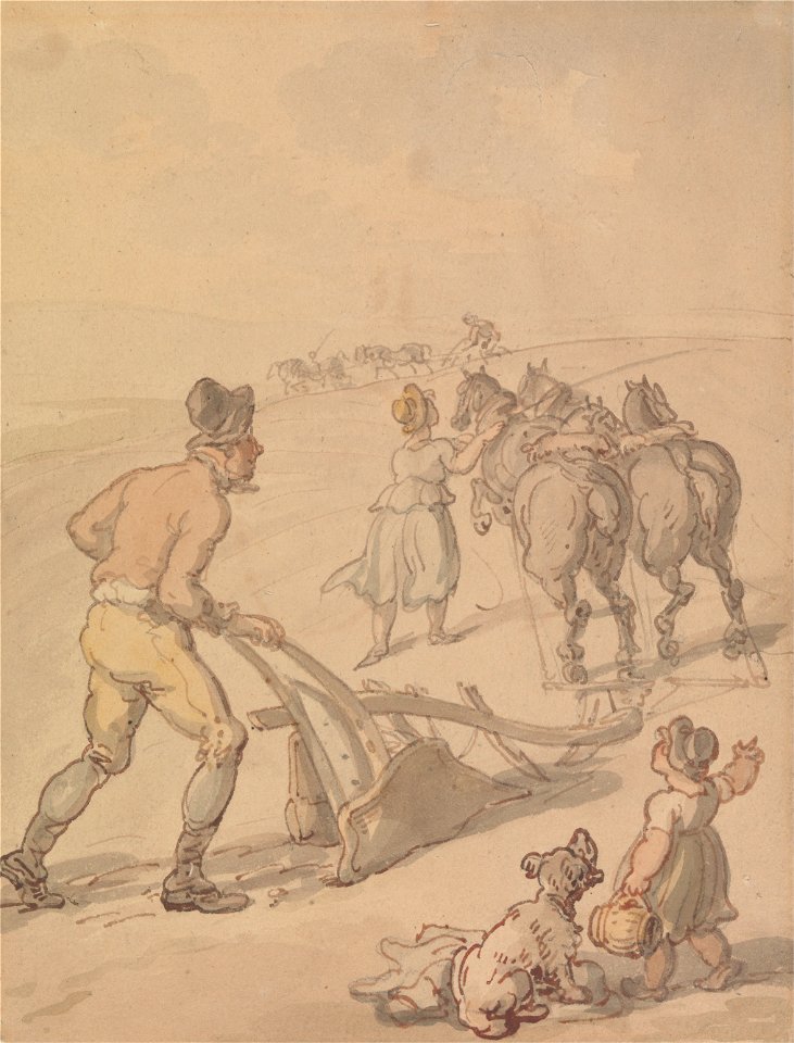 Thomas Rowlandson - Ploughing - Google Art Project