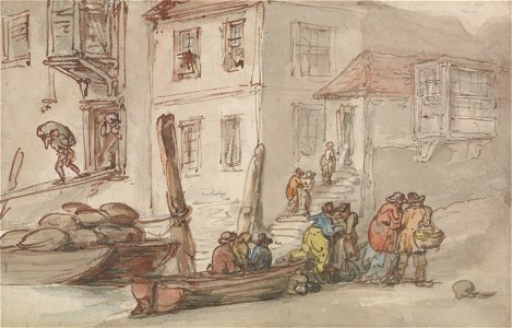 Thomas Rowlandson - Wapping Old Stairs - Google Art Project