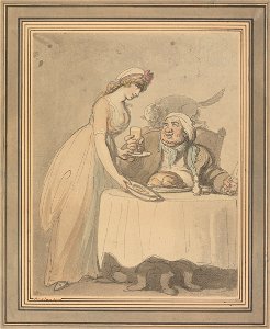 Thomas Rowlandson - The Gourmand - Google Art Project. Free illustration for personal and commercial use.