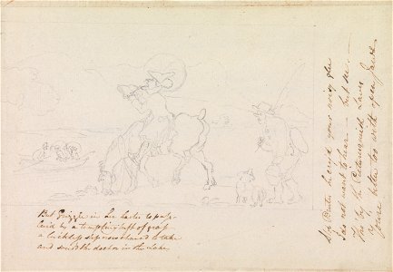 Thomas Rowlandson - Preparatory sketch for 'Dr Syntax Sketching the Lake' - Google Art Project