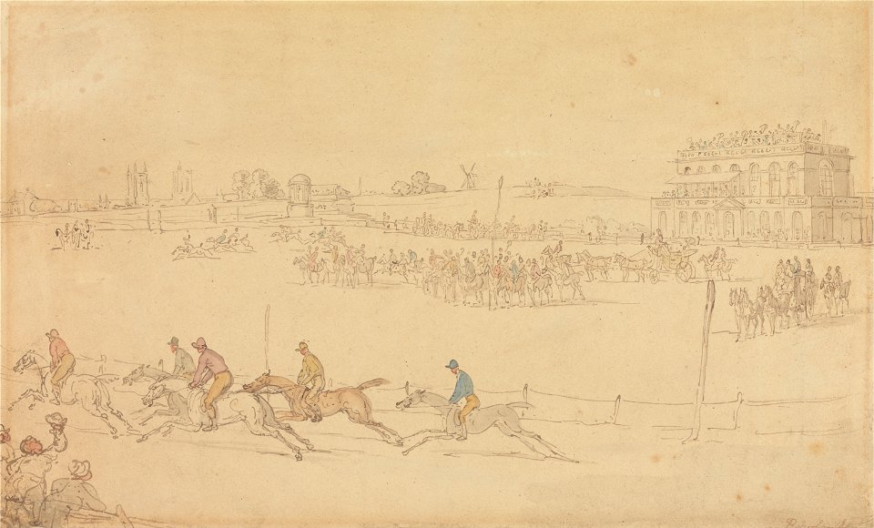 Thomas Rowlandson - A Race on the Knavesmire at York - Google Art Project