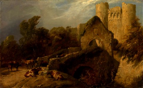 Thomas Sidney Cooper (1803-1902) - The Entrance to Carisbrooke Castle - RCIN 406240 - Royal Collection