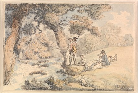 Thomas Rowlandson - The Angling Party - Google Art Project