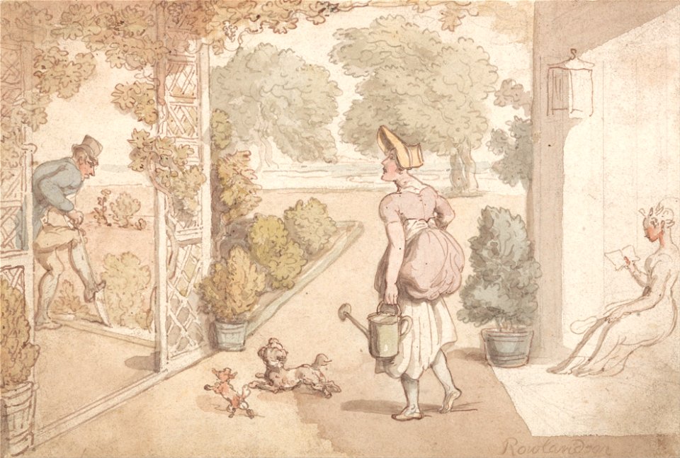 Thomas Rowlandson - Gardening - Google Art Project