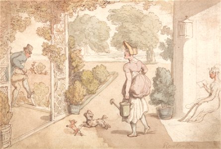 Thomas Rowlandson - Gardening - Google Art Project. Free illustration for personal and commercial use.