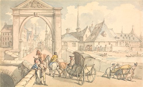 Thomas Rowlandson - Limbourg, Belgium - Google Art Project. Free illustration for personal and commercial use.