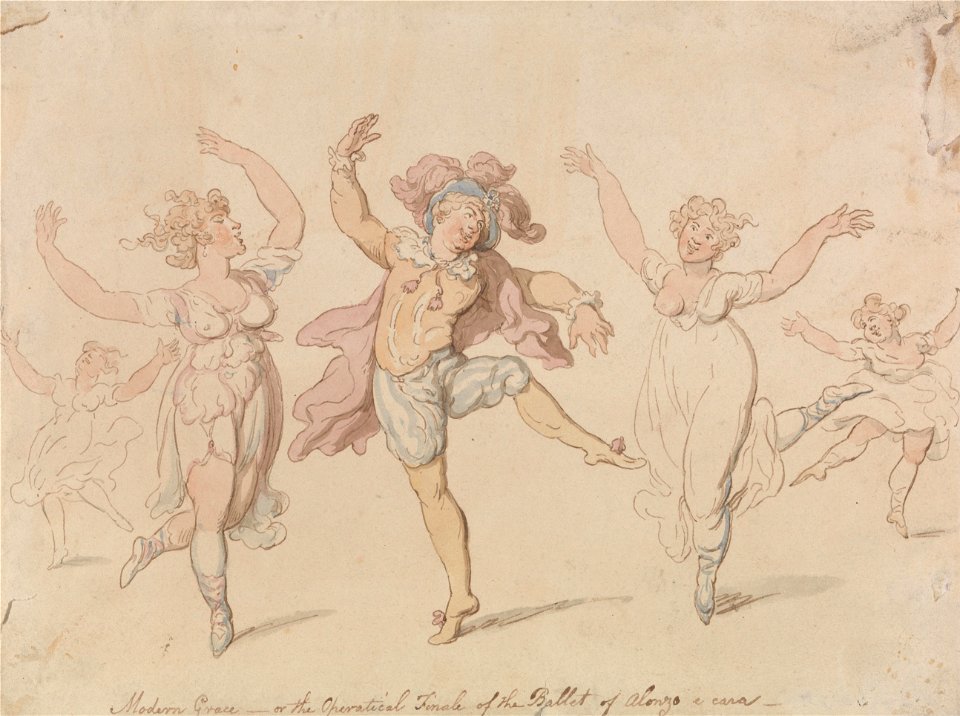 Thomas Rowlandson - Modern Grace...The Ballet of Alonzo e Cara - Google Art Project