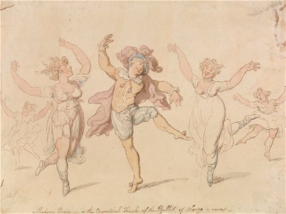Thomas Rowlandson - Modern Grace...The Ballet of Alonzo e Cara - Google Art Project. Free illustration for personal and commercial use.