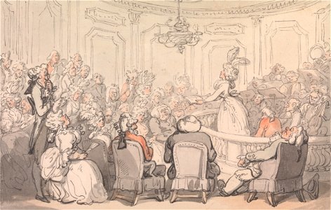Thomas Rowlandson - Comforts of Bath- The Concert - Google Art Project. Free illustration for personal and commercial use.