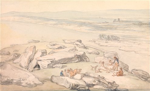Thomas Rowlandson - View on Exmoor - Google Art Project. Free illustration for personal and commercial use.